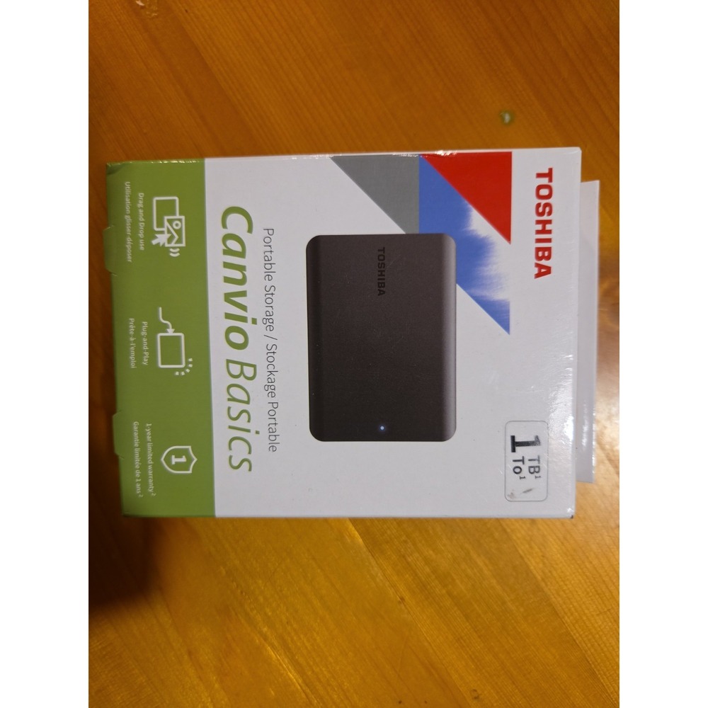 Toshiba Canvio Basics 1TB External Hard Drive HDD DTB510 NEW!!